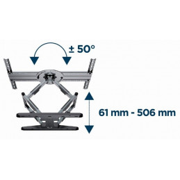 Gembird WM-80STR-01 Rotating full motion TV wall mount 40" - 80" Black