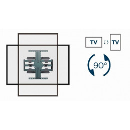 Gembird WM-80STR-01 Rotating full motion TV wall mount 40" - 80" Black