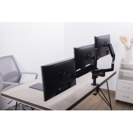 Gembird MA-DA3-01 Desk mounted adjustable mounting arm for 3 monitors full-motion 17"-27" Black