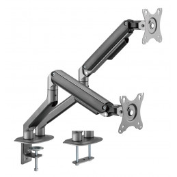 Gembird MA-DA2-05 Desk mounted adjustable double monitor arm 17"-32" Space Grey