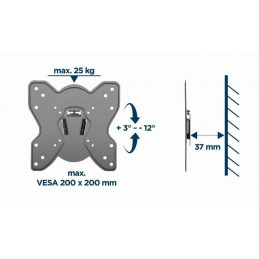 Gembird WM-42T-03 Tilt TV Wall Mount 23”-42” Black
