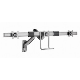 Gembird MA-WA3-01 Wall mounted adjustable monitor arm for 3 monitors 17"-27" Black