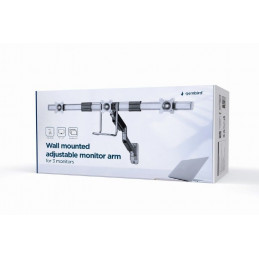 Gembird MA-WA3-01 Wall mounted adjustable monitor arm for 3 monitors 17"-27" Black
