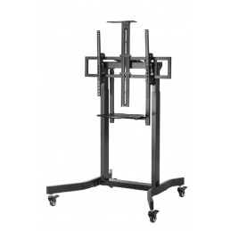Gembird TVS-100T-01 Motorized height adjustable TV floor stand with caster wheels 55"-100" Black