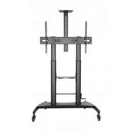 Gembird TVS-100T-02 Height adjustable TV floor stand with caster wheels 60"-100" Black