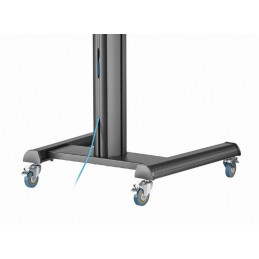 Gembird TVS-70T-02 Aluminum TV floor stand with caster wheels 37"-70" Black