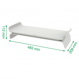 Leitz Ergo állítható magasságú monitorállvány Light Grey