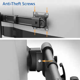 ACT AC8344 Dual Monitor Arm Office Premium with Gas Spring Crossbar