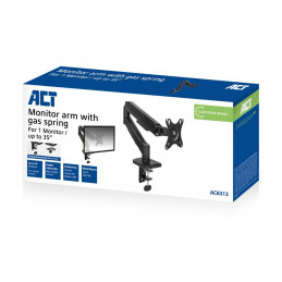 ACT AC8313 Gas Spring Single Monitor Arm 17"-35" Black
