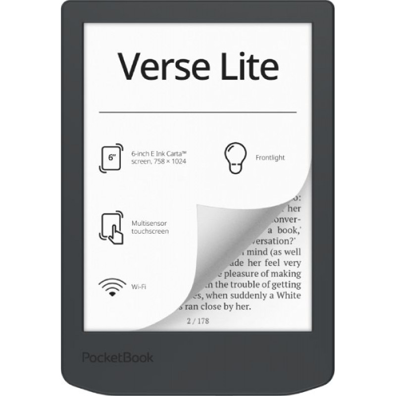 PocketBook Verse Lite 6" E-book olvasó 8GB Midnight Grey