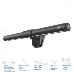 ACT Dimmable clip-on laptop LED light bar
