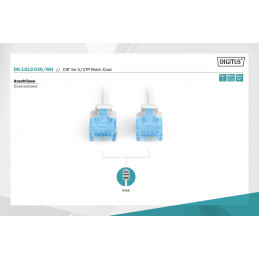 Digitus CAT5e U-UTP Patch Cable 3m White