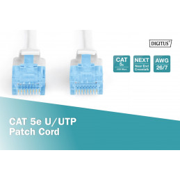 Digitus CAT5e U-UTP Patch Cable 3m White