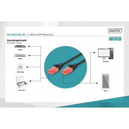Digitus CAT6 U-UTP Patch Cable 3m Black