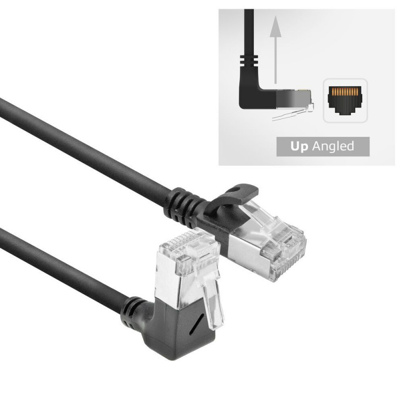ACT CAT6A U-FTP Patch Cable 1m Black
