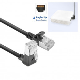 ACT CAT6A U-FTP Patch Cable 1m Black
