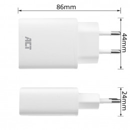 ACT AC2100 Compact USB-C Charger 20W for fast charging White