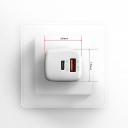AXAGON ACU-PQ20W ACU-PQ20 PD3.0 & QC4+ Dual Outputs Wall Charger 20W White