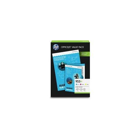 HP 1CC21AE No.953XL színes eredeti tintapatron multipack + A4 fotópapír