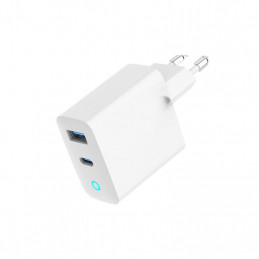 Gembird 2-Port 65W USB Fast Charger White
