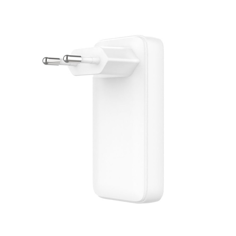 FIXED Slim 2xUSB-C úti töltő GaN PD 45W-os fehér