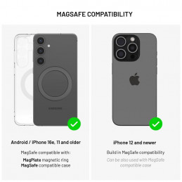 FIXED MagFlex vezeték nélküli töltő, 3 eszköz egyidejű töltése, MagSafe támogatás, szürke
