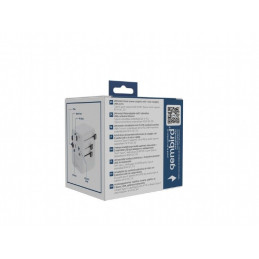 Gembird Universal travel power adapter 20W White