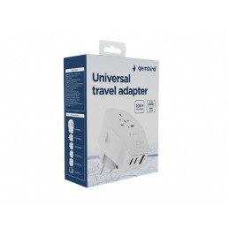 Gembird Universal travel power adapter 20W White