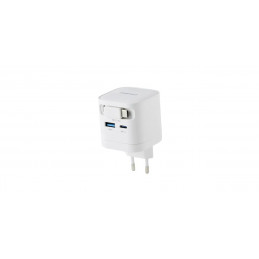 Intenso Compact Fast Charger 65W USB-C/USB-A White