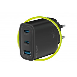 Mobile Origin Mobile Origin GaN 40W Wall Charger MO13, black 1 USB-A + 2 USB-C Black