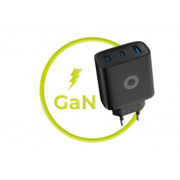 Mobile Origin Mobile Origin GaN 40W Wall Charger MO13, black 1 USB-A + 2 USB-C Black