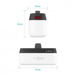 FIXED Zen 5 Plug-in PD 20W 5000mAh PowerBank fehér