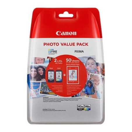 Canon PG-545XL/CL-546XL eredeti tintapatron multipack + fotópapír