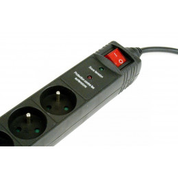 Gembird SPF5-C-5 Túlfeszültségvédő Kapcsolóval 5DIN 1,5m Black