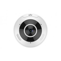 Uniview Pro 4K (12MP) halszem dómkamera, 1.8mm fix objektívvel, mikrofonnal és hangszóróval