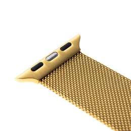 FIXED Mesh Strap for Apple Watch 42/44/45mm, gold, Okosóra kiegészítő