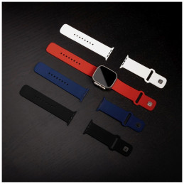 FIXED Sporty szilikon szíj az Apple Watch Ultra 49mm-es okosórákhoz , fehér