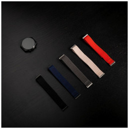 FIXED nylon sportos óraszíj gyorskioldással 22mm-es okosórához,  rózsa arany FIXNST2-22mm-ROGD