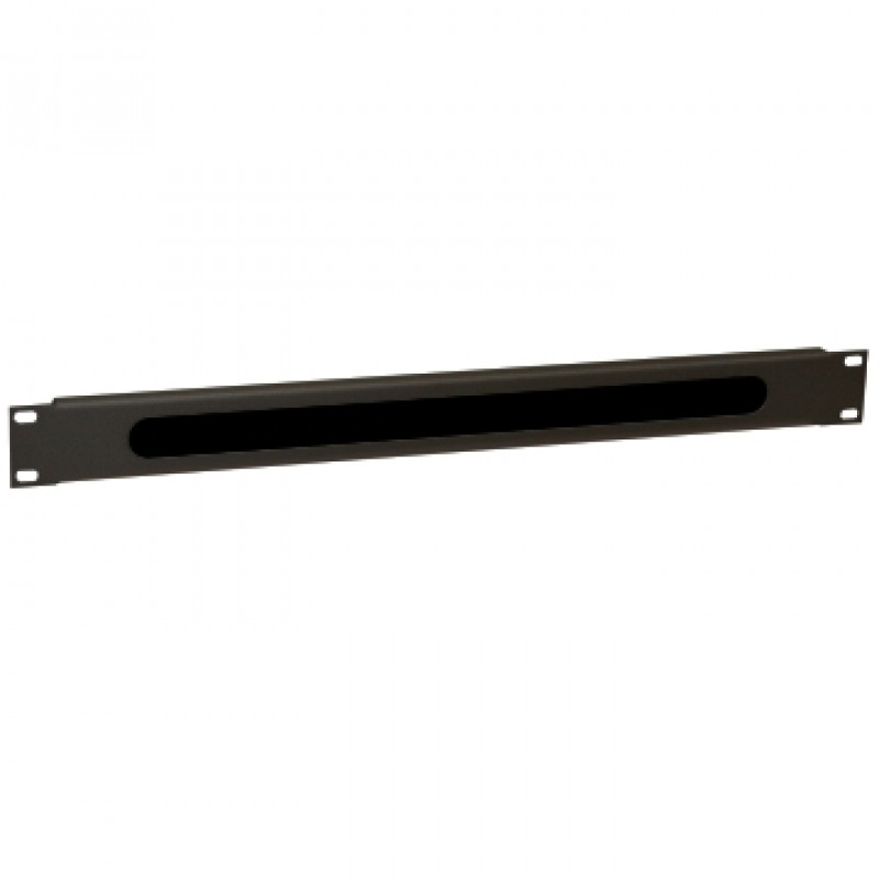 WP 1U brush type cable, Black  RAL 9005