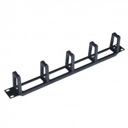 WP 1U plastic cable management, Black RAL 9005