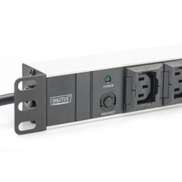 Digitus DN-95404 Túlfeszültségvédő Kapcsolóval 10DIN 2m Black