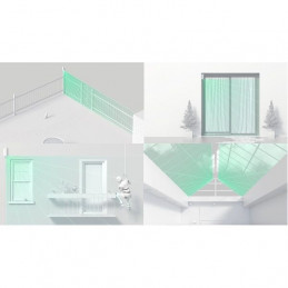 AJAX MotionProtect Curtain WH vezetéknélküli fehér függöny infra mozgásérzékelő