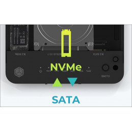 Raidsonic IcyBox IB-2915MSCL-C31 CloneStation & DockingStation for M.2 NVME & SATA 2.5”/3.5” SSD/HDD