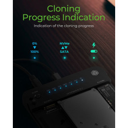 Raidsonic IcyBox IB-2915MSCL-C31 CloneStation & DockingStation for M.2 NVME & SATA 2.5”/3.5” SSD/HDD