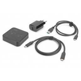 Digitus Dual M.2 NVMe SSD Docking Station with Offline Clone Function USB-C Black