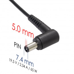 Akyga AK-ND-05 19,5V / 3,34A 65W 7,4x5mm Dell hálózati notebook töltő