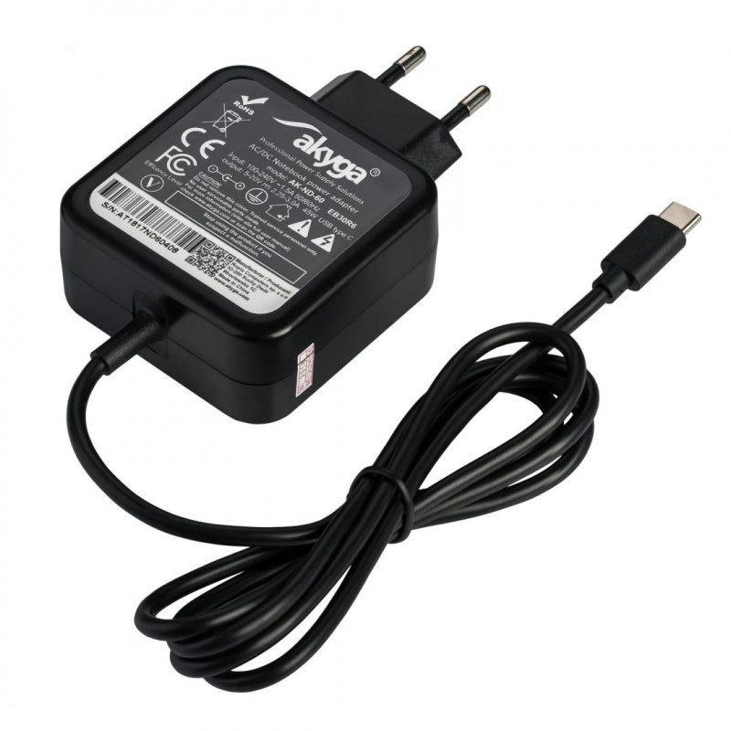 Akyga AK-ND-60 5-20V / 3A 45W Type-C univerzális hálózati notebook töltő