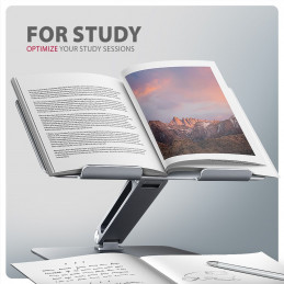 AXAGON STND-LQ Alumínium HQ állvány 16"  laptopokhoz Állítható magasság és szög