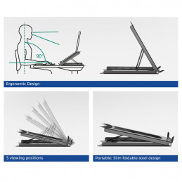 ACT AC8145 Összecsukható laptop állvány 5 állítható magasságú pozícióval