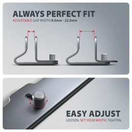 AXAGON STND-VG vertical stand for laptops and tablets Grey